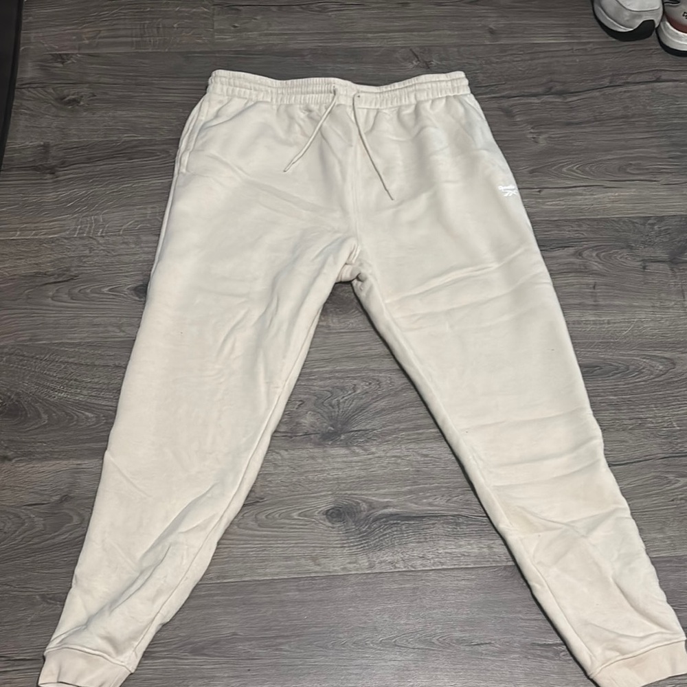 Men's Reebok Cream Sweatpants